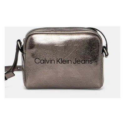 Kabelka Calvin Klein Jeans stříbrná barva, K60K612731