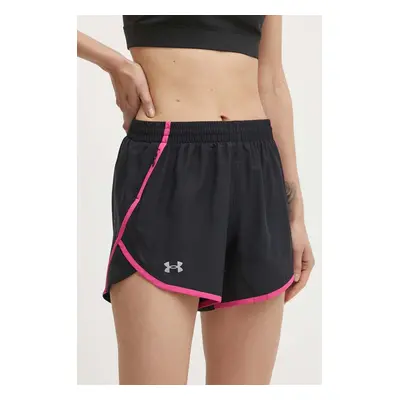 Běžecké šortky Under Armour Fly By černá barva, high waist