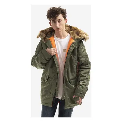 Bunda Alpha Industries 103141 01 pánská, zelená barva, zimní