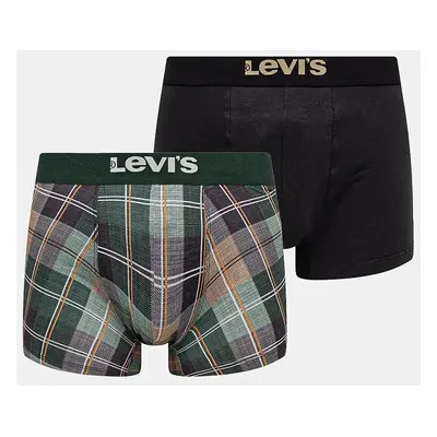 Boxerky Levi's 2-pack pánské, zelená barva, 37149-1021