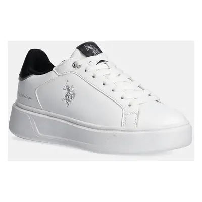 Sneakers boty U.S. Polo Assn. YVONNE bílá barva, YVONNE001W/DY1