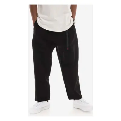 Bavlněné kalhoty Gramicci Loose Tapered Pant černá barva, široké, medium waist