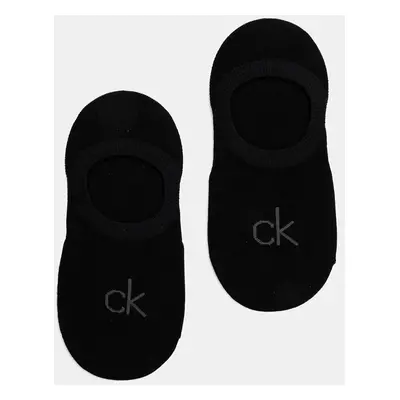 Ponožky Calvin Klein 2-pack dámské, černá barva, 701228801