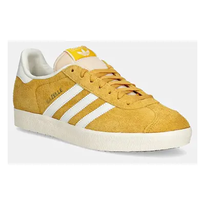 Semišové sneakers boty adidas Originals Gazelle žlutá barva, IF9654