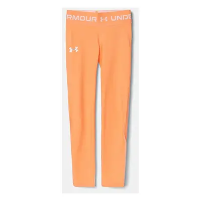 Dětské legíny Under Armour oranžová barva, hladké