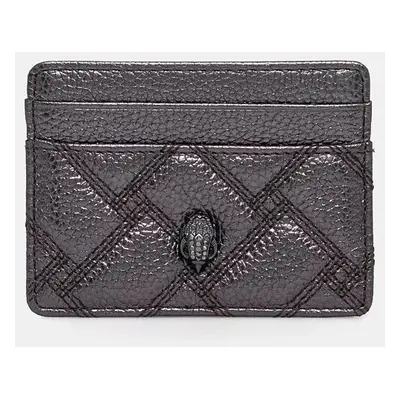 Kožené pouzdro na karty Kurt Geiger London SMALL LEATHER GOODS stříbrná barva, 3529364109