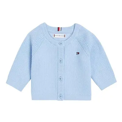 Dětský bavlněný kardigan Tommy Hilfiger modrá barva, KN0KN01846