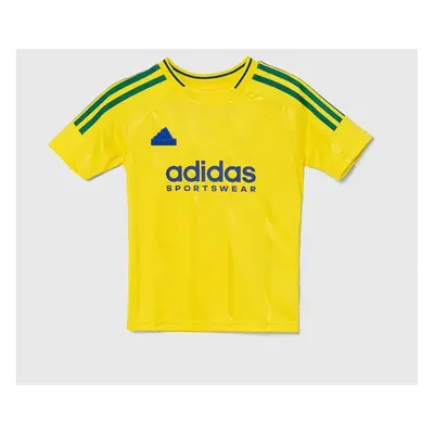 Dětské tričko adidas J NP TEE žlutá barva, s aplikací, IY0144