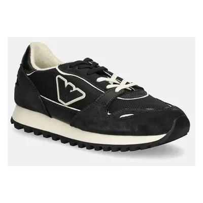 Sneakers boty Emporio Armani tmavomodrá barva, XYX040 XOX04