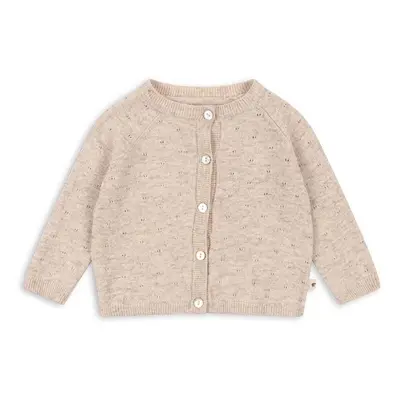 Dětský vlněný kardigan Konges Sløjd MINO KNIT CARDIGAN béžová barva, KS101614