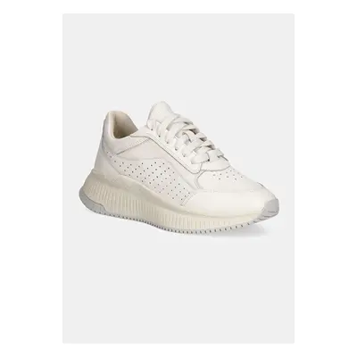 Kožené sneakers boty BOSS TTNM EVO bílá barva, 50529742