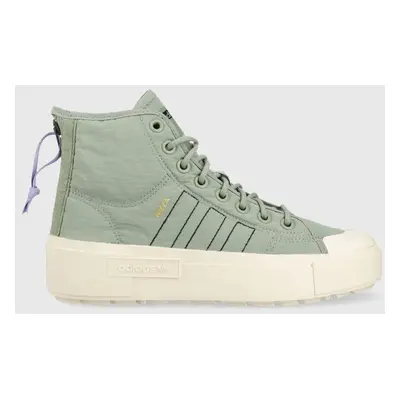 Kecky adidas Originals Nizza Bonega X W dámské, zelená barva, HQ6042-SILGRN/BLK