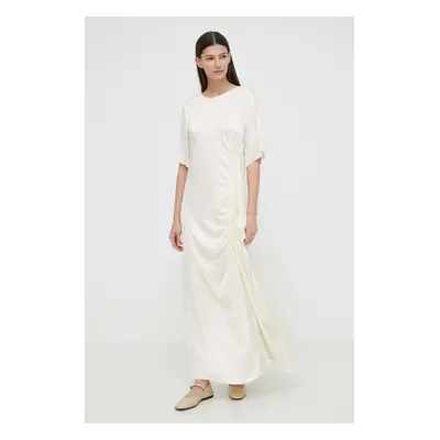 Šaty Herskind Sabastian béžová barva, maxi, oversize, 5148370