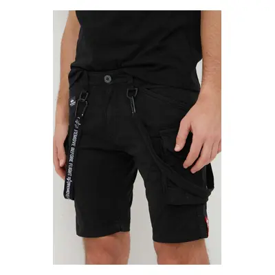 Kraťasy Alpha Industries pánské, černá barva, 116213.03-Black