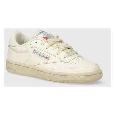 Kožené sneakers boty Reebok Classic Club C 85 béžová barva, 100074235