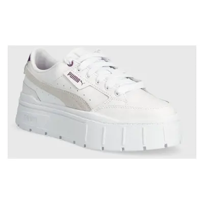 Kožené sneakers boty Puma Mayze Stack Wns bílá barva, 384363