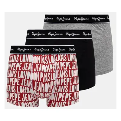 Boxerky Pepe Jeans AO LOGO 3-pack pánské, černá barva, PMU11167