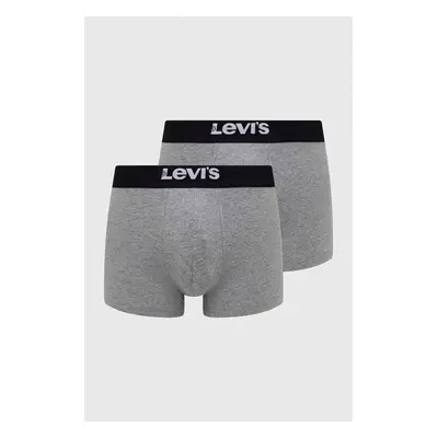 Boxerky Levi's 2-pack pánské, šedá barva, 37149.0828-003