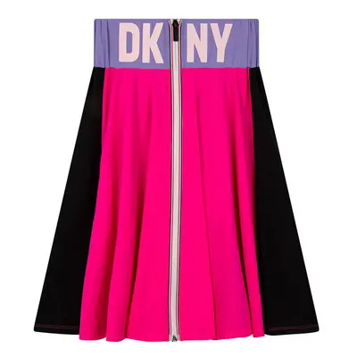 Dětská sukně Dkny růžová barva, mini, áčková