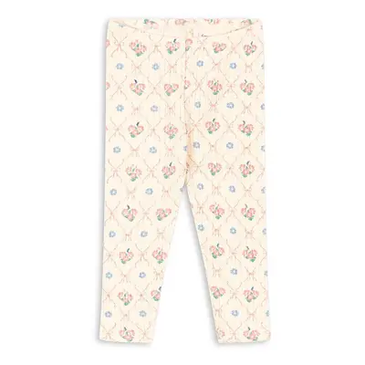 Dětské bavlněné legíny Konges Sløjd MINNIE PANTS GOTS béžová barva, KS101612