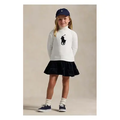 Dívčí šaty Polo Ralph Lauren bílá barva, mini, 312950935001