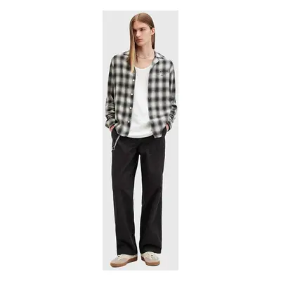 Bavlněné kalhoty AllSaints CREEK TROUSER černá barva, jednoduché, M021TB