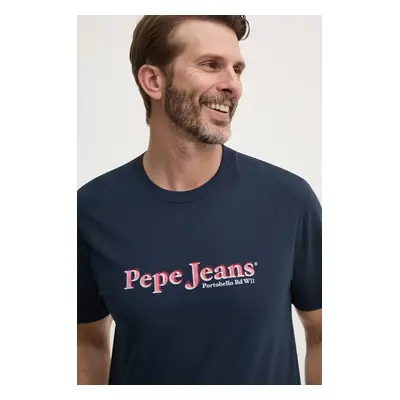 Tričko Pepe Jeans SOMERS TEE tmavomodrá barva, s potiskem, PM509649