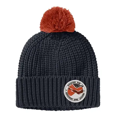 Dětská čepice Jack Wolfskin POMPOM BADGE tmavomodrá barva