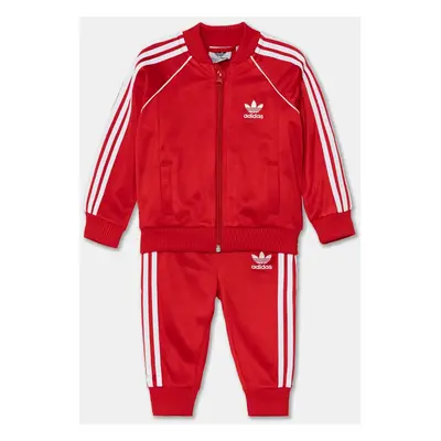 Dětská tepláková souprava adidas Originals SST TRACKSUIT červená barva, IX7623