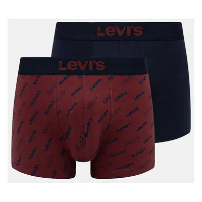 Boxerky Levi's 2-pack pánské, tmavomodrá barva, 37149-1010