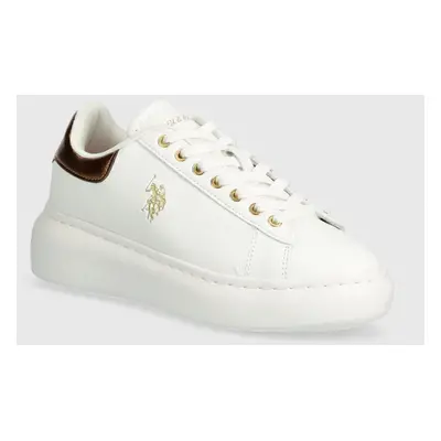 Sneakers boty U.S. Polo Assn. BRITNY bílá barva, BRITNY001W 4Y1