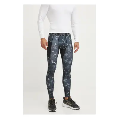 Tréninkové legíny Under Armour HeatGear Printed černá barva, vzorované, 1386938