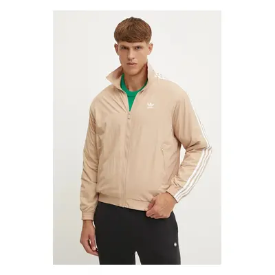 Mikina adidas Originals pánská, béžová barva, s aplikací, IZ3061