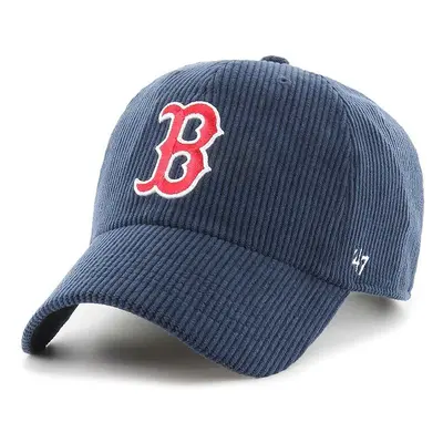 Bavlněná baseballová čepice 47 brand MLB Boston Red Sox tmavomodrá barva, s aplikací, B-THCKC02E