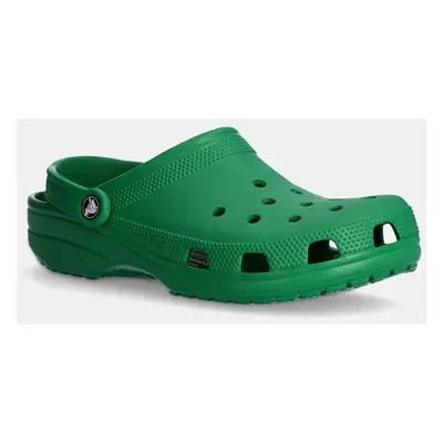 Pantofle Crocs Classic pánské, zelená barva, 10001