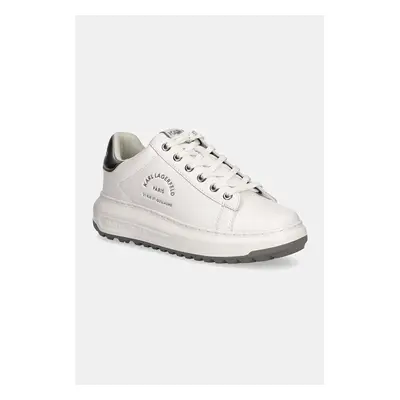 Kožené sneakers boty Karl Lagerfeld KAPRI bílá barva, KL67538