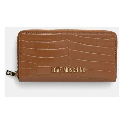 Peněženka Love Moschino hnědá barva, JC5700PP0L