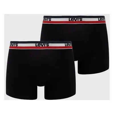 Boxerky Levi's 2-pack pánské, černá barva, 37149.0804-001