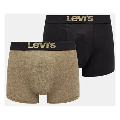 Boxerky Levi's 2-pack pánské, černá barva, 37149-1001