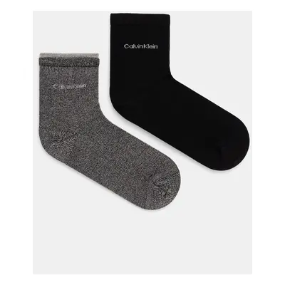 Ponožky Calvin Klein 2-pack dámské, černá barva, 701229452