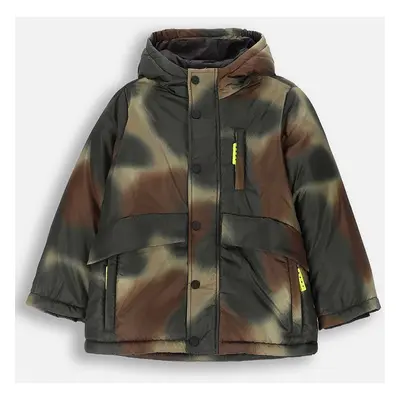 Dětská bunda Coccodrillo hnědá barva, OUTERWEAR BOY KIDS