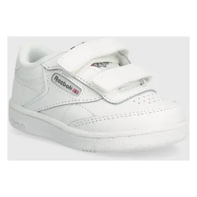 Dětské kožené sneakers boty Reebok Classic CLUB C bílá barva, 100075007