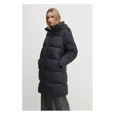 Péřová bunda Tommy Hilfiger dámská, tmavomodrá barva, zimní, WW0WW43583