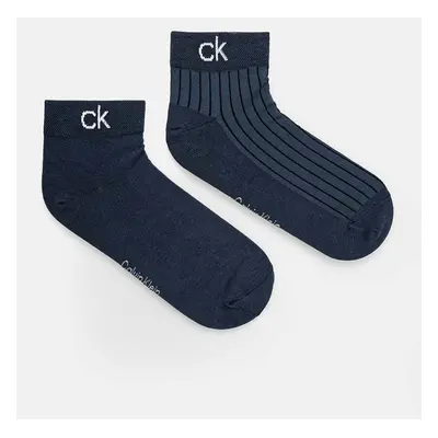 Ponožky Calvin Klein 2-pack pánské, modrá barva, 701229434