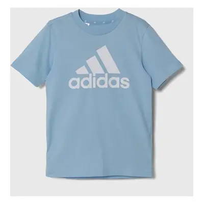 Dětské bavlněné tričko adidas U BL TEE s potiskem, IX9570