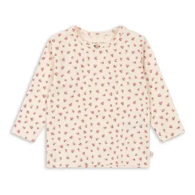 Kojenecké tričko s dlouhým rukávem Konges Sløjd BASIC BLOUSE GOTS béžová barva, KS101412