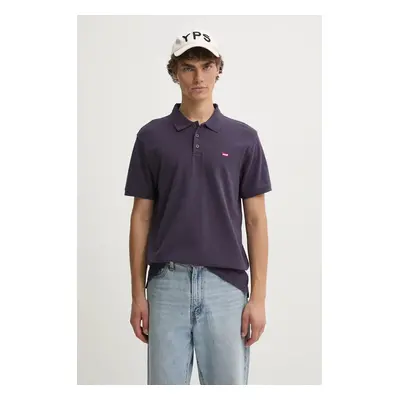 Bavlněné polo tričko Levi's vínová barva