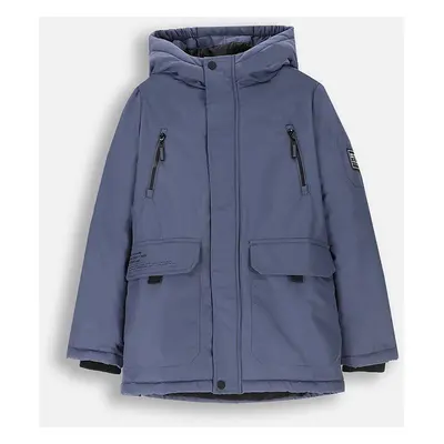 Dětská bunda Coccodrillo tmavomodrá barva, OUTERWEAR BOY KIDS