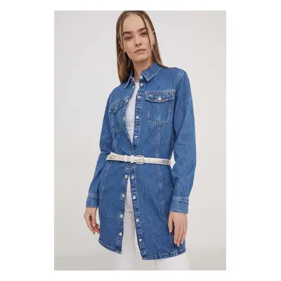 Džínové šaty Tommy Jeans mini, DW0DW17542