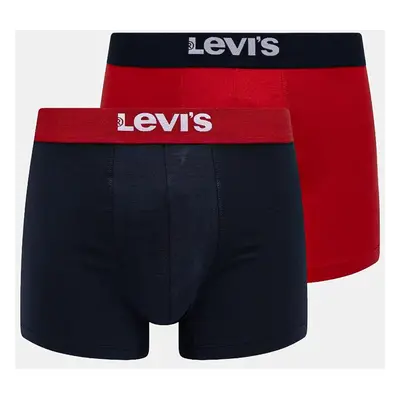 Boxerky Levi's 2-pack pánské, červená barva, 37149-1004